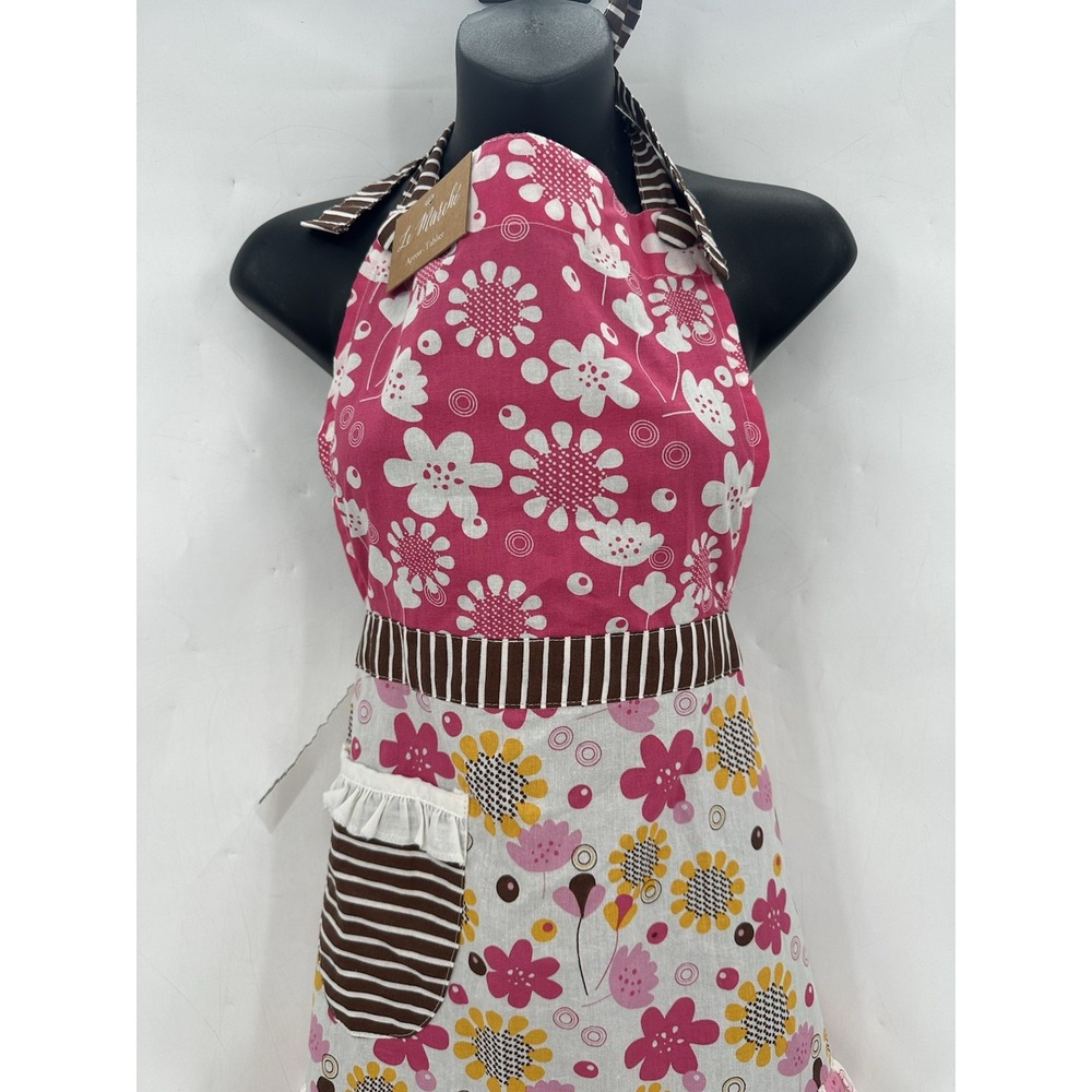 NWT Le Marche Apron Tablier Floral Multicolor One Size - Picture 2 of 7